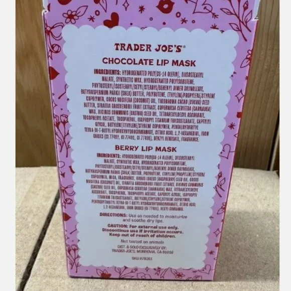 Trader Joe’s Chocolate Berry Lip Mask Duo New/ NWT - Picture 2 of 2